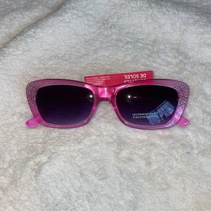 Pink Barbiecore Y2K Rhinestoned Oversized Sunglasses